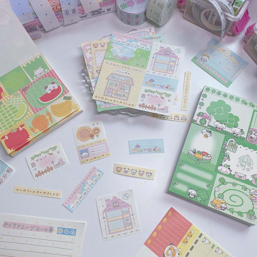 

120 sheets Kawaii Memo Paper 12 styles Memo Pads Collection Scrapbooking Paper Material for Art Diy Crafts Album Journal Planner