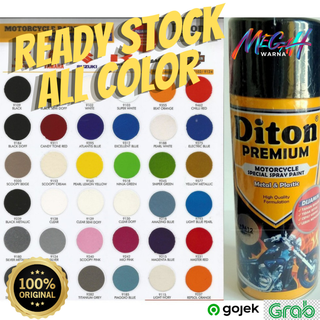 

Cat Semprot Diton Premium 400cc Pylox Pilok Cat Semprot Warna Standart (Ready Semua Warna)