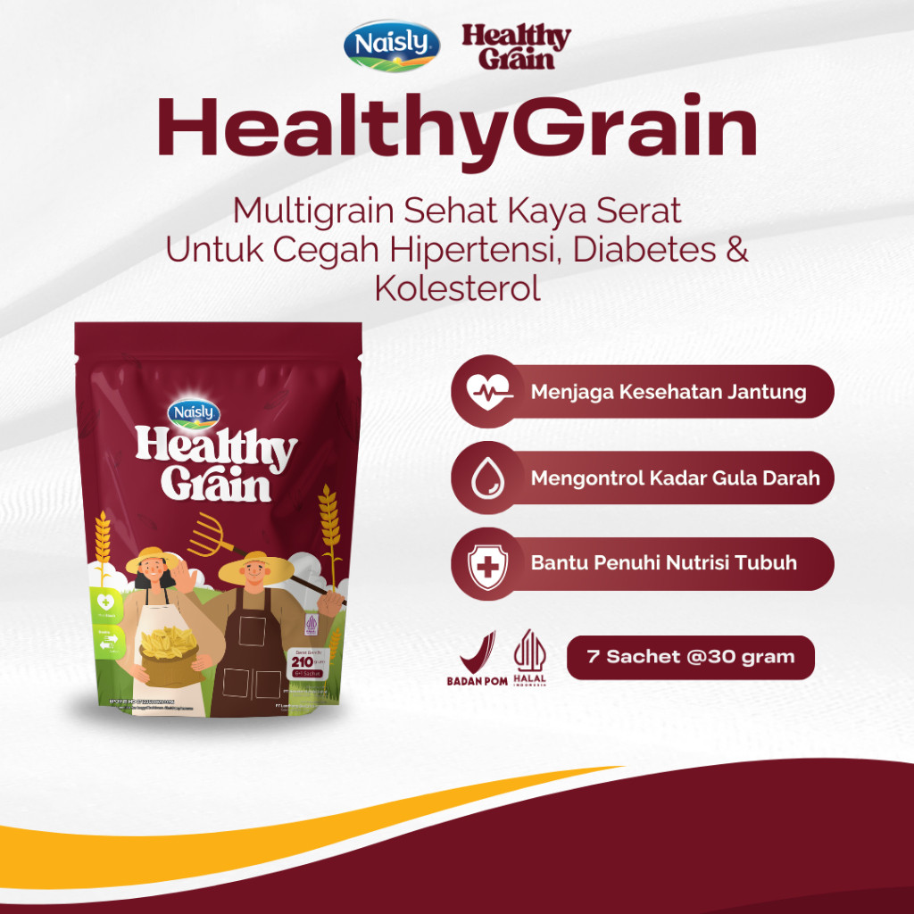 

Healthy Grain Multigrain Untuk Mengontrol Tekanan Darah & Menurunkan Hipertensi 1 Pouch