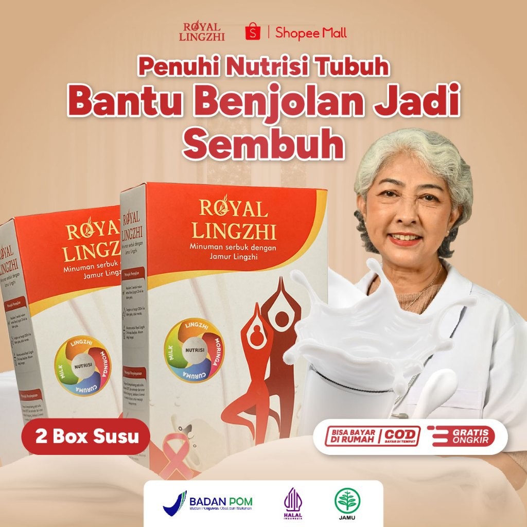 

Royal LingZhi Drink Susu 2 Box Herbal Etawa Atasi Kanker Serviks Penghambat Tumor Benjolan Lunak Paru-paru Menutrisi Tubuh Hilangkan Nyeri Meningkatkan Imunitas