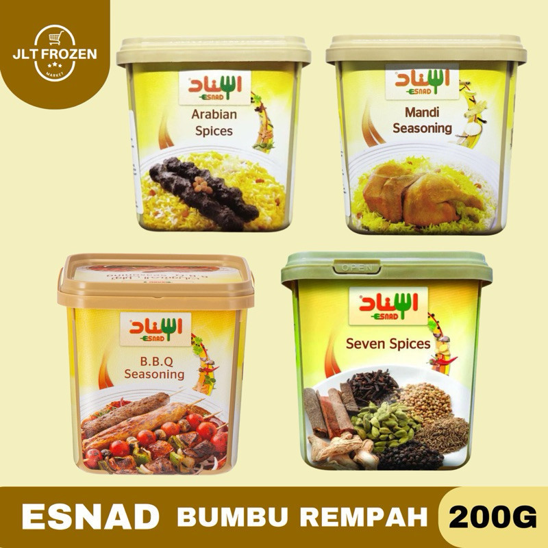 

Esnad Bumbu Rempah Instan Siap Pakai / Arabian Spice / Bumbu Arab Import BBQ / Seven Spices / Mandi Seasoning - 200g