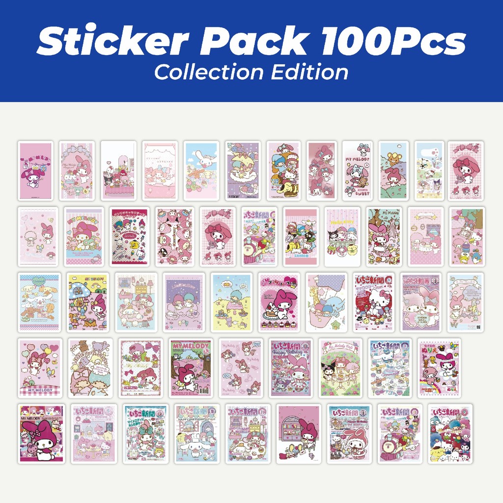

Hot Stiker Sanrio Comics Magazine Lucu Anti Air Stikers Berperekat Waterproof Sticker Decal Buat Motor Helm Buku Journal Koper Casing HP Laptop Botol Minum
