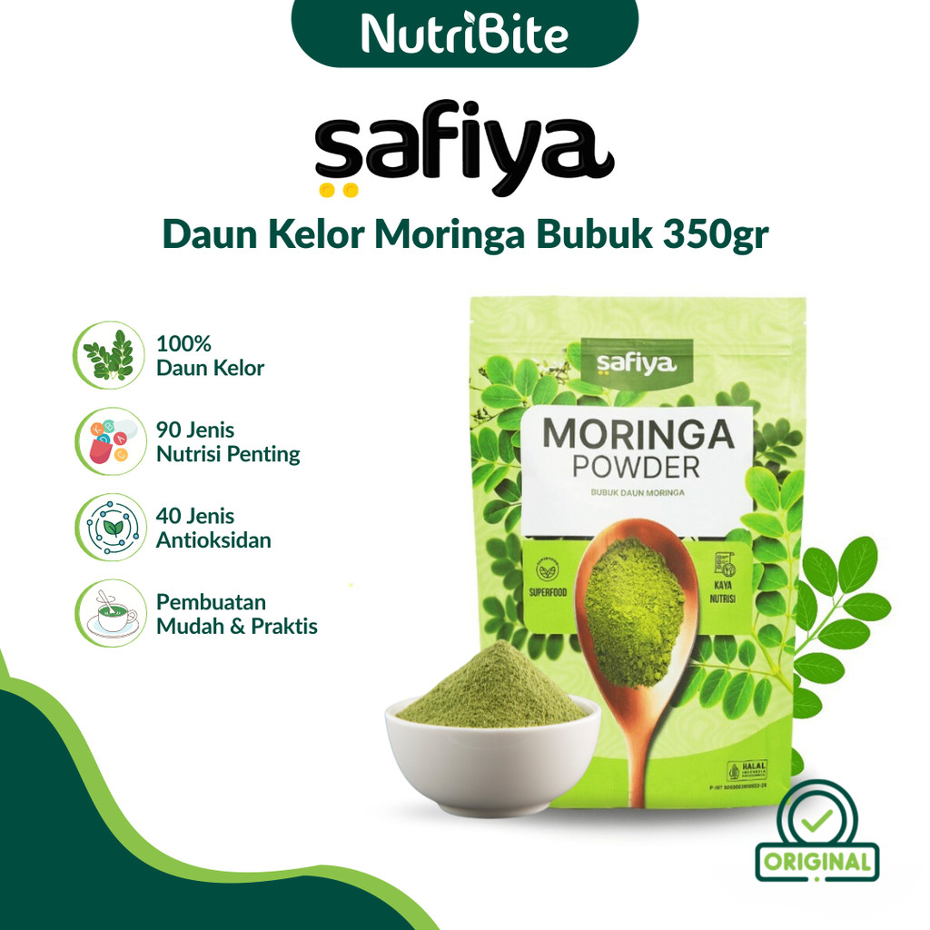 

Safiya Daun Kelor 350 Gr Moringa Bubuk 100% Murni Premium