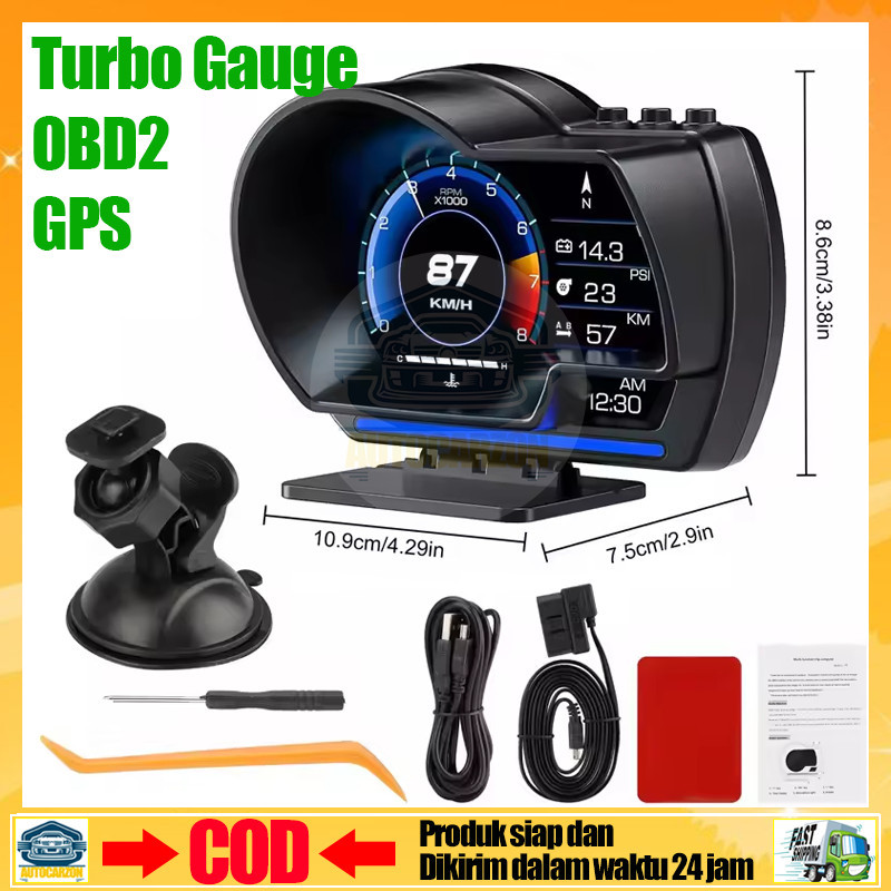 Siap, codCar Smart Gauge P6 Ultra OBD2+GPS HUD Car Head Up Display HUD OBD Speedometer Digital