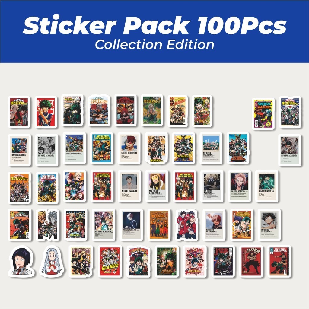 

Hot Stiker Poster Desain Anime Jepang My Hero Academia Lucu Anti Air Stikers Berperekat Waterproof Sticker Decal Buat Motor Helm Buku Journal Koper Casing HP Laptop Botol Minum