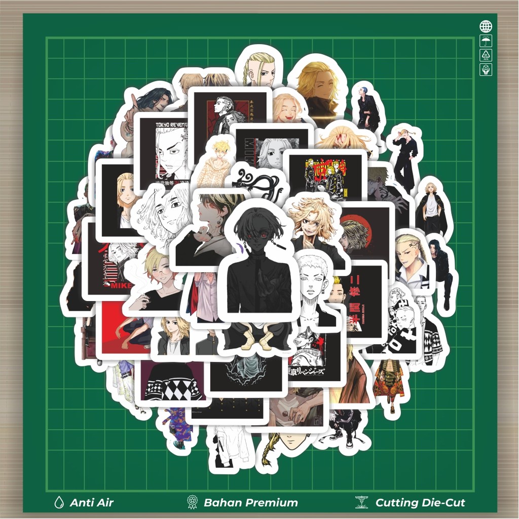 

HOT 50 PCS STIKER Sticker Anime Tokyo Revengers Stiker Fashion Cars Decal Dingin Kartu Album Custom Vinyl Anti Air- Sticker Aesthetic Buku Journal Koper Casing HP Tablet Laptop Helm Motor Botol Minum