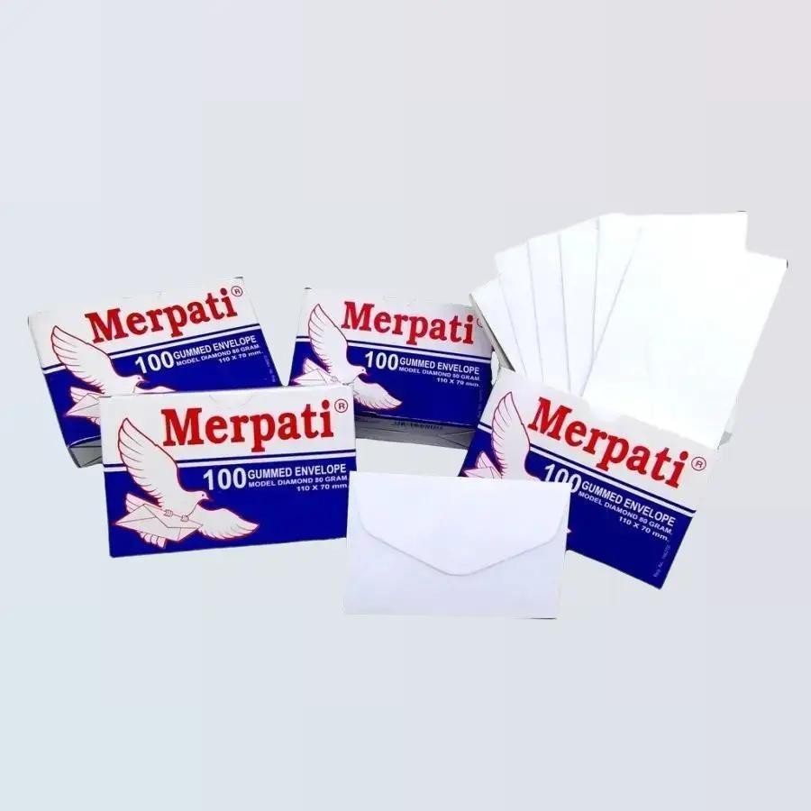 

Amplop POLOS PUTIH KECIL MERPATI 110 X 70 MM / 1 BOX ISI 100 PCS 1 slop isi 5 Surat amplop