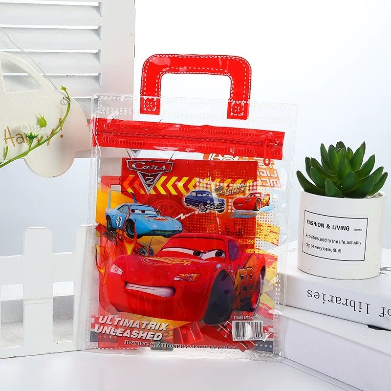 

Disney 7pcs/set cars Pencil case sharpener stationery Children's Day gift School supplies Drawing Toys