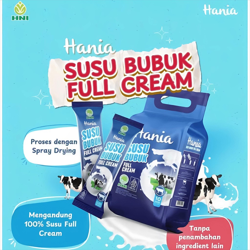 

Susu Bubuk Halal Hania HNI – 10 Sachet | Untuk Anak, Dewasa & Lansia
