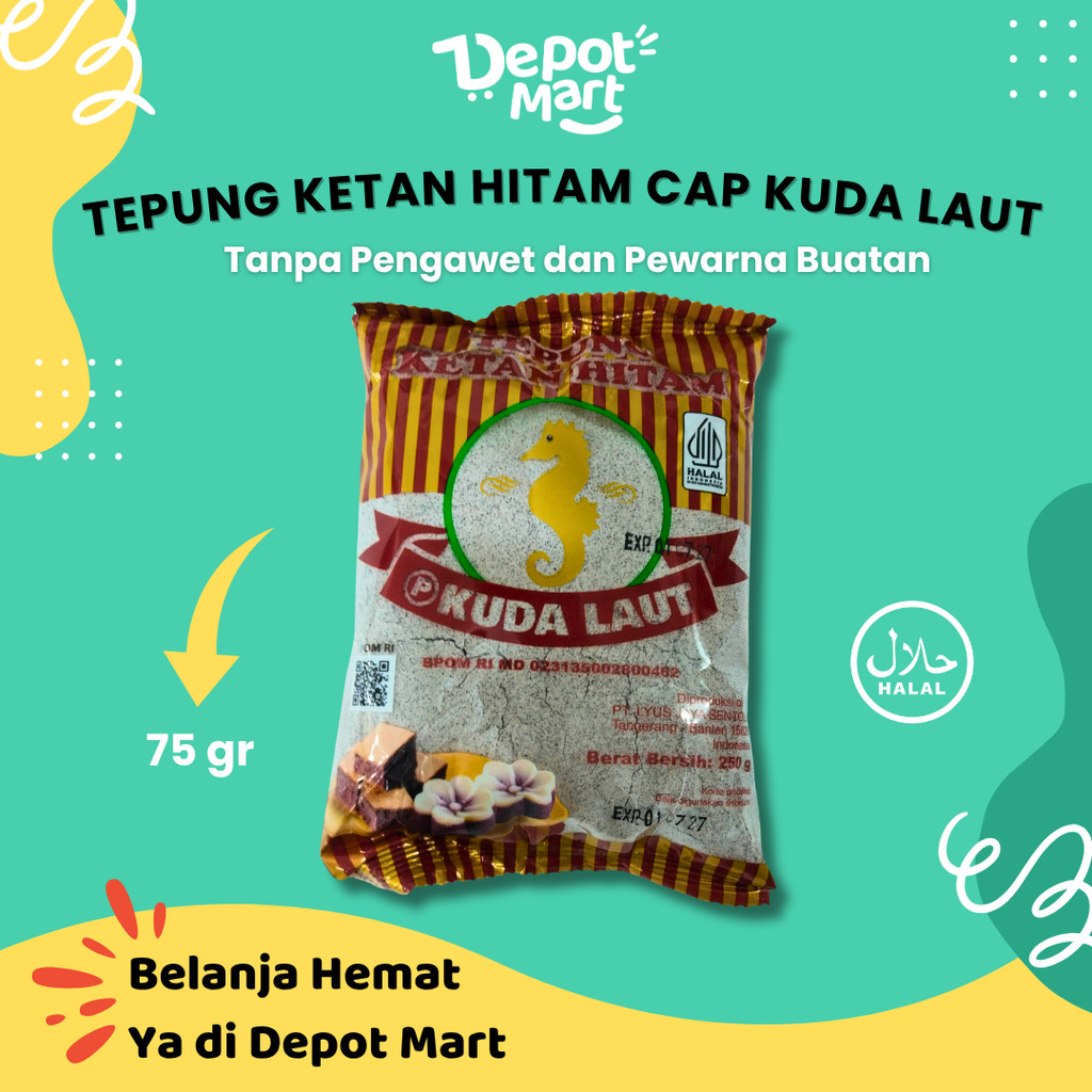 

Distributor Tepung Ketan Hitam – Kuda Laut 250gr, Cocok untuk Bolu Ketan Hitam Kukus, Halal dan BPOM