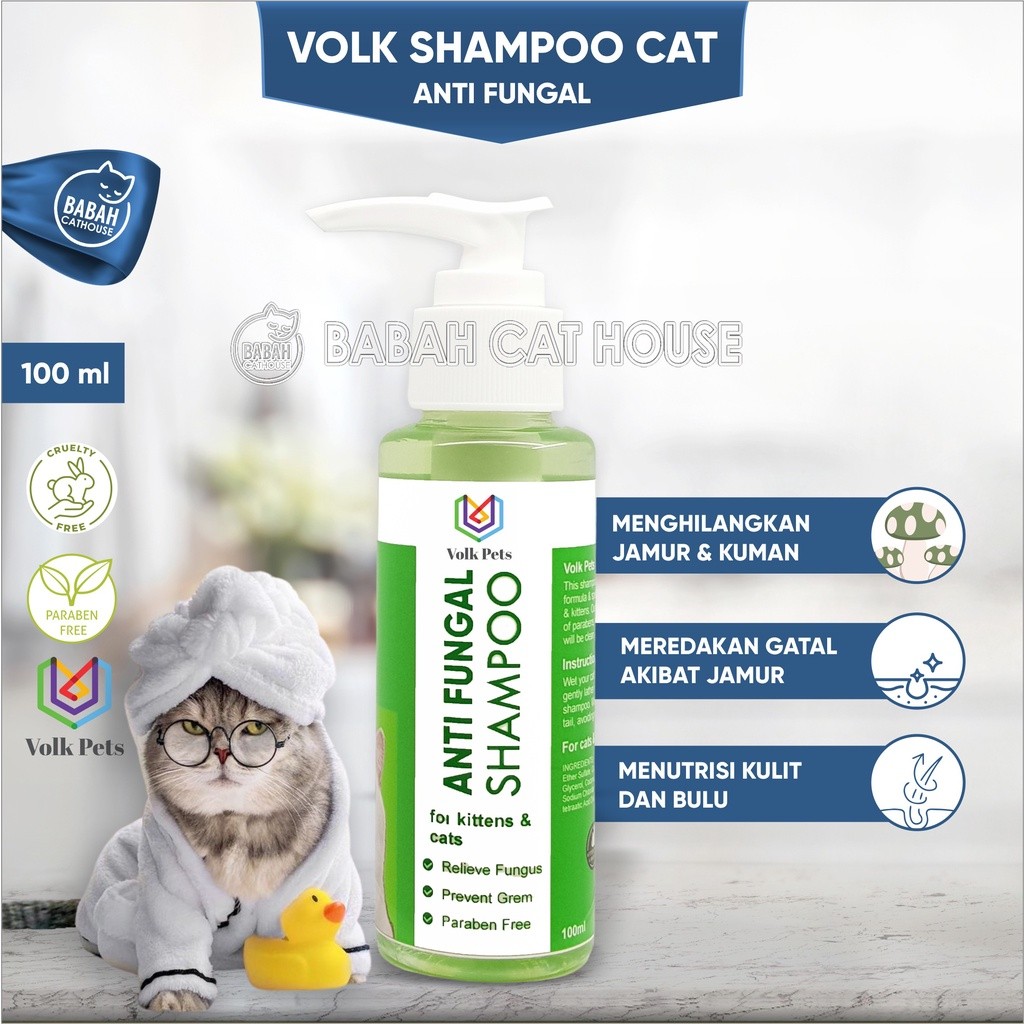JAMIN MURAH VOLK PETS Shampoo KITTEN Anak Kucing Cat Shampo Bulu Lebat Sabun Sampo Anti Rontok Groom