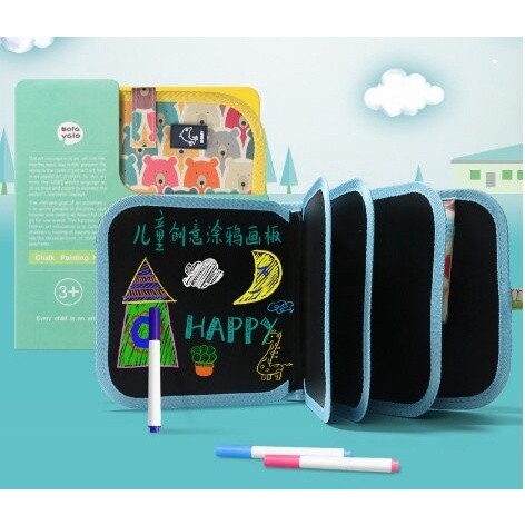 

Buku Gambar Portable Soft Chalk Board Drawing Book 14 Halaman Magic Pen Painting