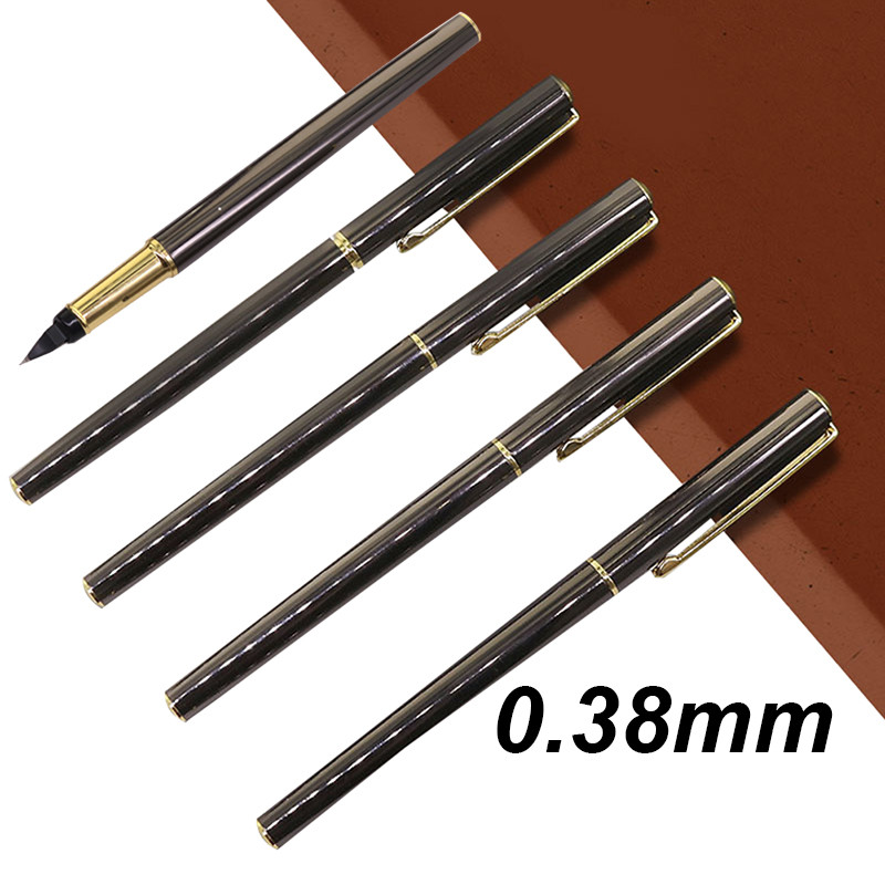 

Pure Metal 0.38mm Extra Fine Fountain Pen Fine Gift PenSstudent School Office Writing Pen Business Signature Pen