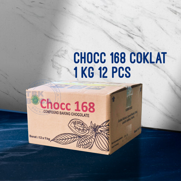 

Chocc 168 Coklat Batang 1 Kg ( 12 pcs / 1 dus ) Compound DCC Dark Balok Choc