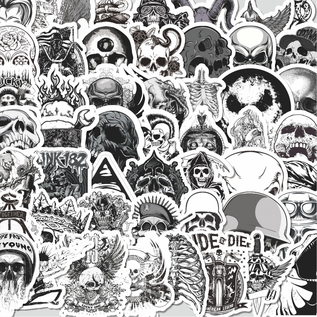 

Stiker Cutting Pack Stiker Punk Gothic Art Classical Black & White Isi 100Pcs Series Aesthetic Lucu Keren Untuk Koper Bahan Vynil