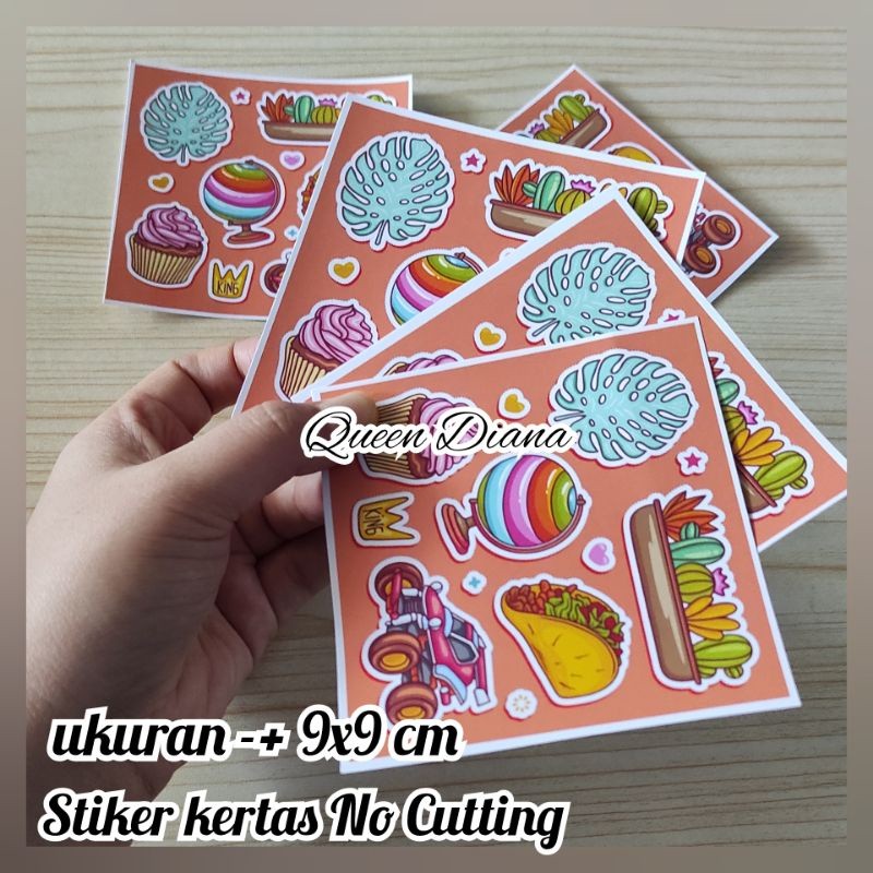 

1 Lembar Stiker Kertas No Cutting Sticker Kertas Aksesoris Terlaris