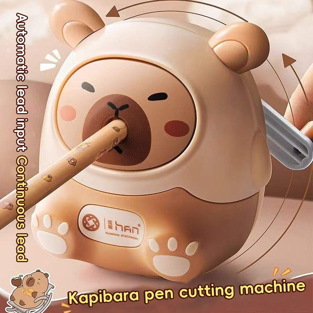

Rautan Pensil Kapibara - Rautan Pensil Putar Manual Untuk SD, Tahan Lama & Auto Masuk Pensil