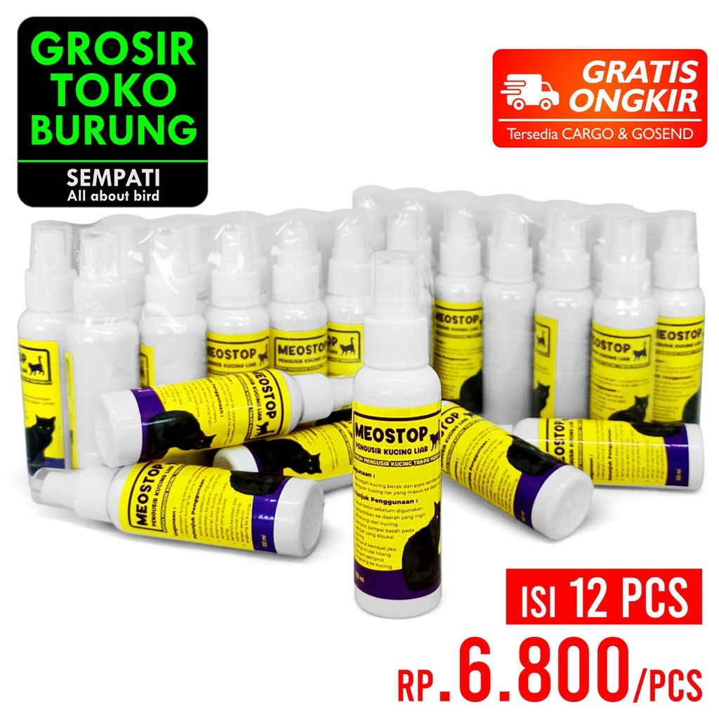 

SEMPATI GROSIR Meostop Cairan Untuk Mengusir Kucing Liar Isi 12 Pcs Spray Semprotan Pengusir Kucing Anti Kucing Liar Bandel Pup Berak Pipis Sembarangan Ampuh Mengusir Kucing Tanpa Menyakiti Aman Natural Cat