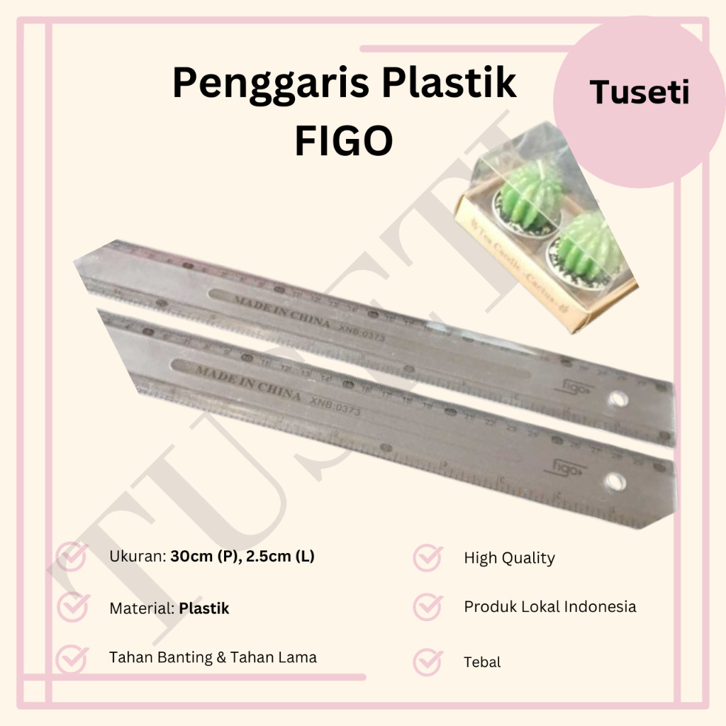 

Penggaris Plastik Transparan/ Mistar plastik 30 cm Best Quality
