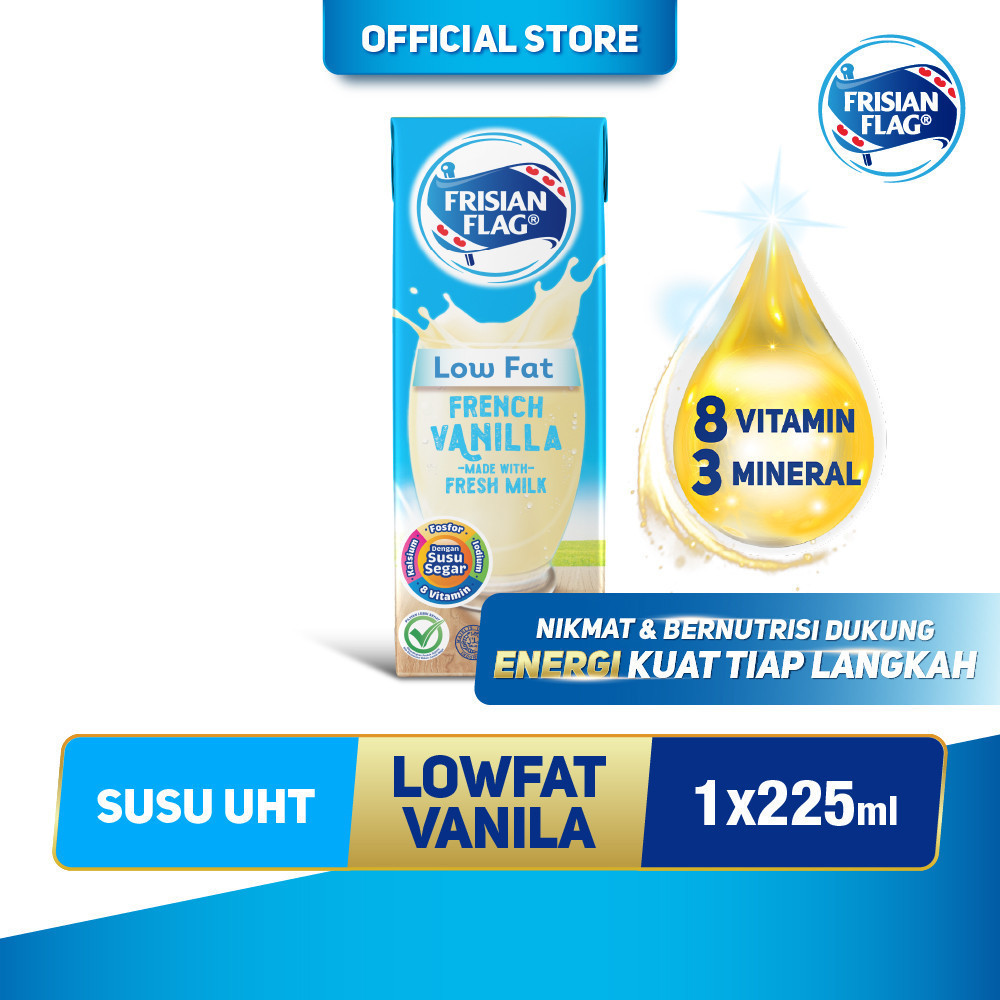 

Frisian Flag Susu UHT Low Fat French Vanilla 225ml - 1 pcs
