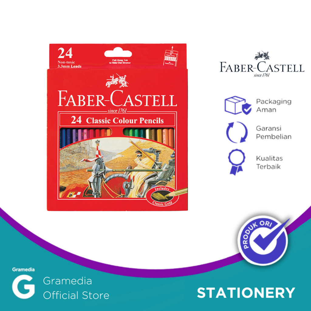 

New Faber Castell - Pensil Warna Classic Color 24 WarnaPremium