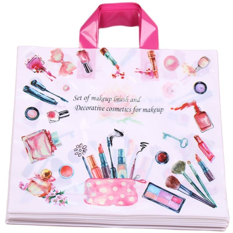 

HDPE Eco-friendly 10pcs/lot 29*35cm Colorful Large Plastic Package Bags For Cosmetic Favor Party Make up Gift Bags Packaging