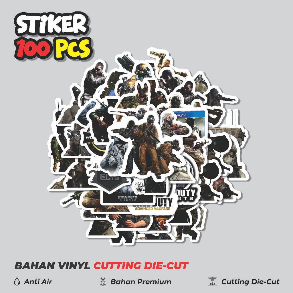 

Terbaru! 50 pcs Stiker Call Of Duty Series Game 3 Dekorasi Lucu Kreatif untuk Notebook, Skateboard, HP