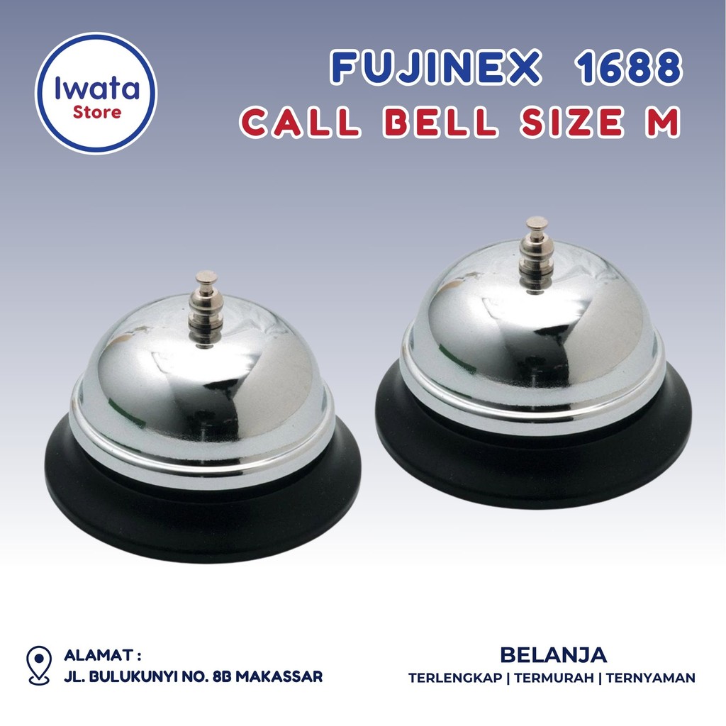 

CALL BELL SIZE M / Bel Meja Stainless Steel Desk Call Bell Front Desk Restoran Kasir Tamu FUJINEX 1688