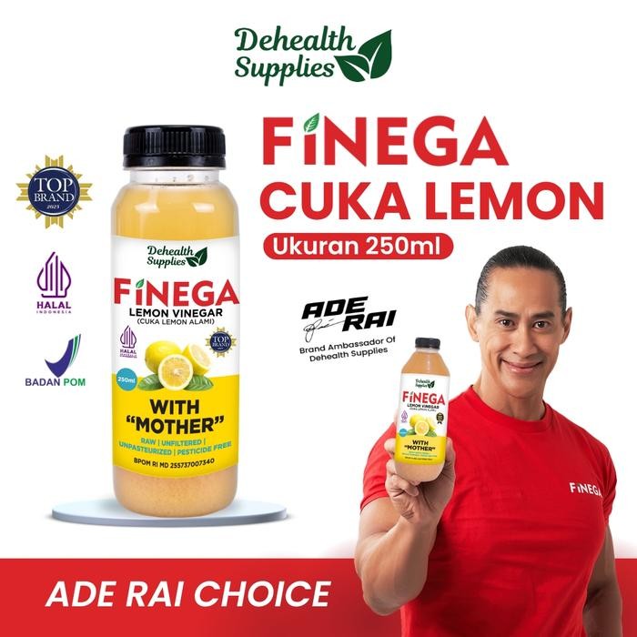 

Dehealth Supplies FINEGA CUKA LEMON 250ml (Botol Plastik)