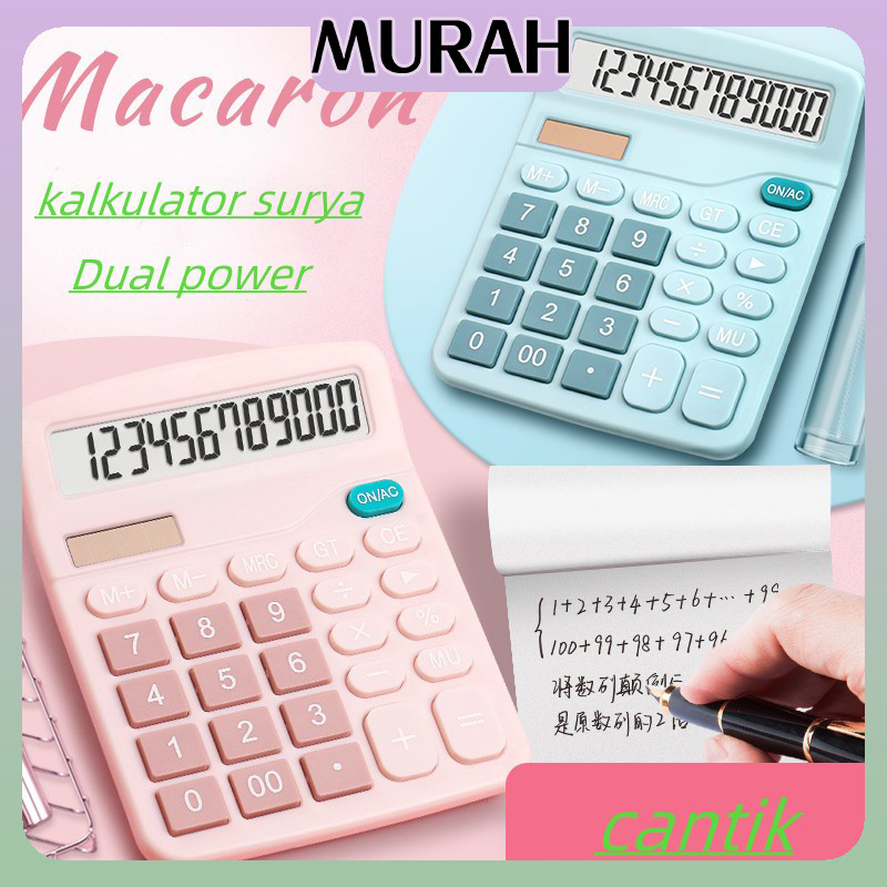 

Kalkulator Surya/ Kalkulator Warna Bergaya 12-Bit /Kalkulator Warna Lucu/DuaEnergi Baterai & Energi Surya