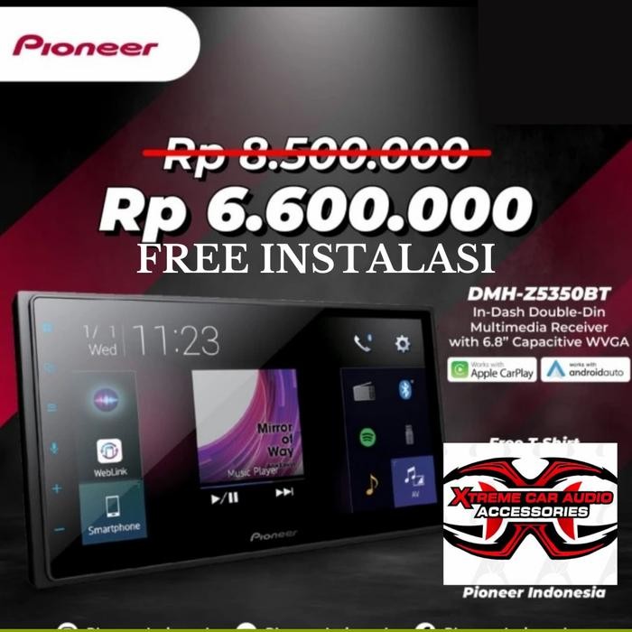 Headunit Pioneer Double dine Android Auto Apple Car Play DMH-5350BT