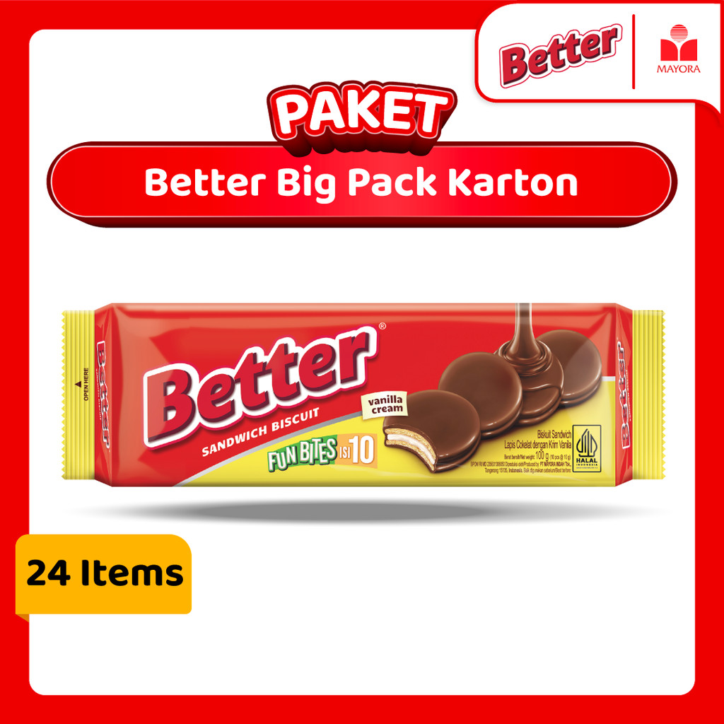

Paket Biskuit Better Big Pack 100 Gram Karton