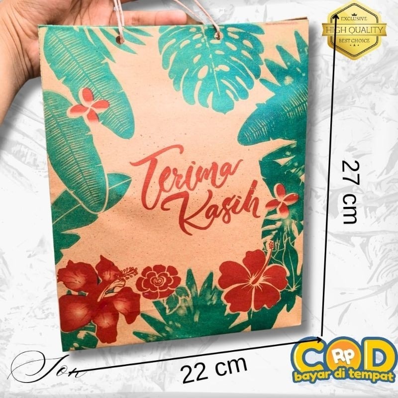 

(ISI100) UKURAN BESAR 21x27x5 PAPERBAG MOTIF BATIK / TAS KERTAS BATIK / TAS SOUVENIR MOTIF BATIK !!!