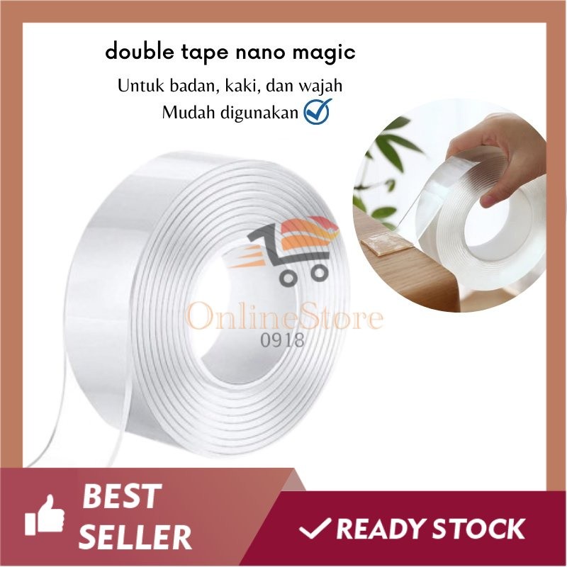 

OS -D410- Double Tape Isolasi Selotip 2 Sisi - Double Tape Multifungsi - Solatip Bening