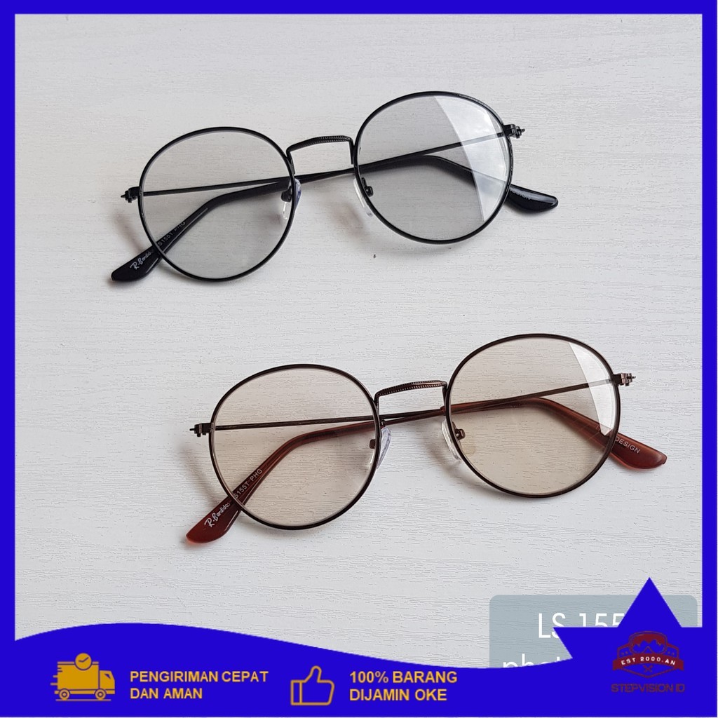 Kacamata Photocromic Dewasa LS 155 T LENSA KACA BUKAN MIKA [StepVision ID]