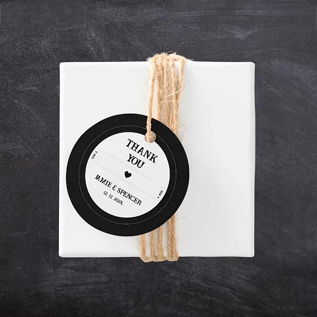 

100pcs custom wedding tags, custom personalized thank you gift tags for weddings, birthdays, bridal showers