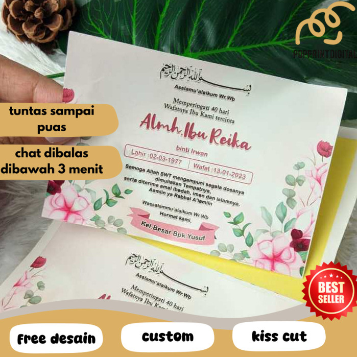 

PpD Stiker Tahlilan Pengajian Mengenang Wafatnya 40 100 1000 Hari Kotak Nasi dan Box Makanan