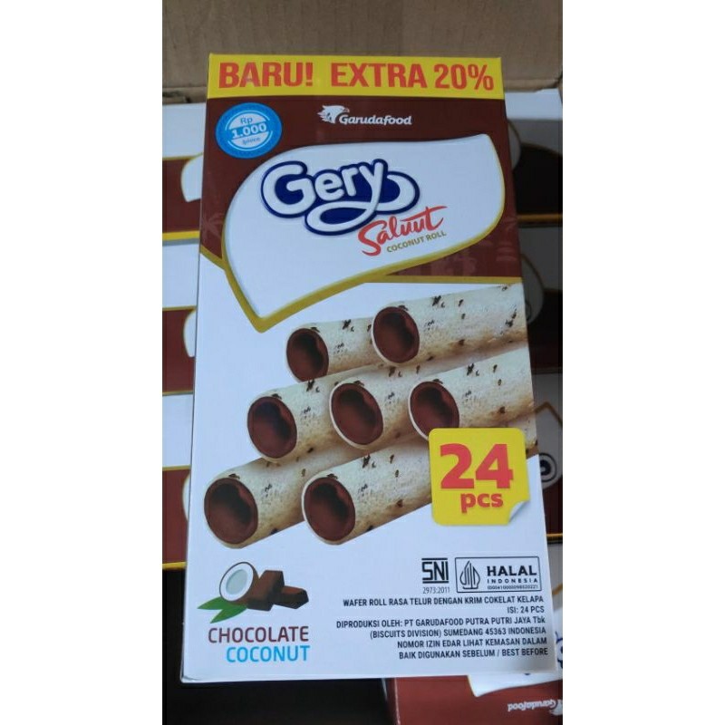 

Gery Saluut Chocolate Coconut ( iai 24 @10gr )