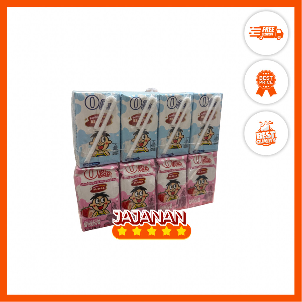

OPao Susu UHT Sumber Vitamin Rasa Original/Stroberi 125ml | Jajanan Snack Grosir Termurah