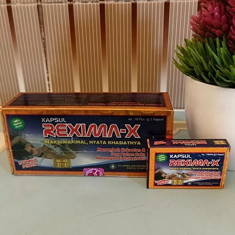 (13) Reximax Kapsul Original Isi 10 Sachet @ 2 Kapsul Penambah Stamina Pria