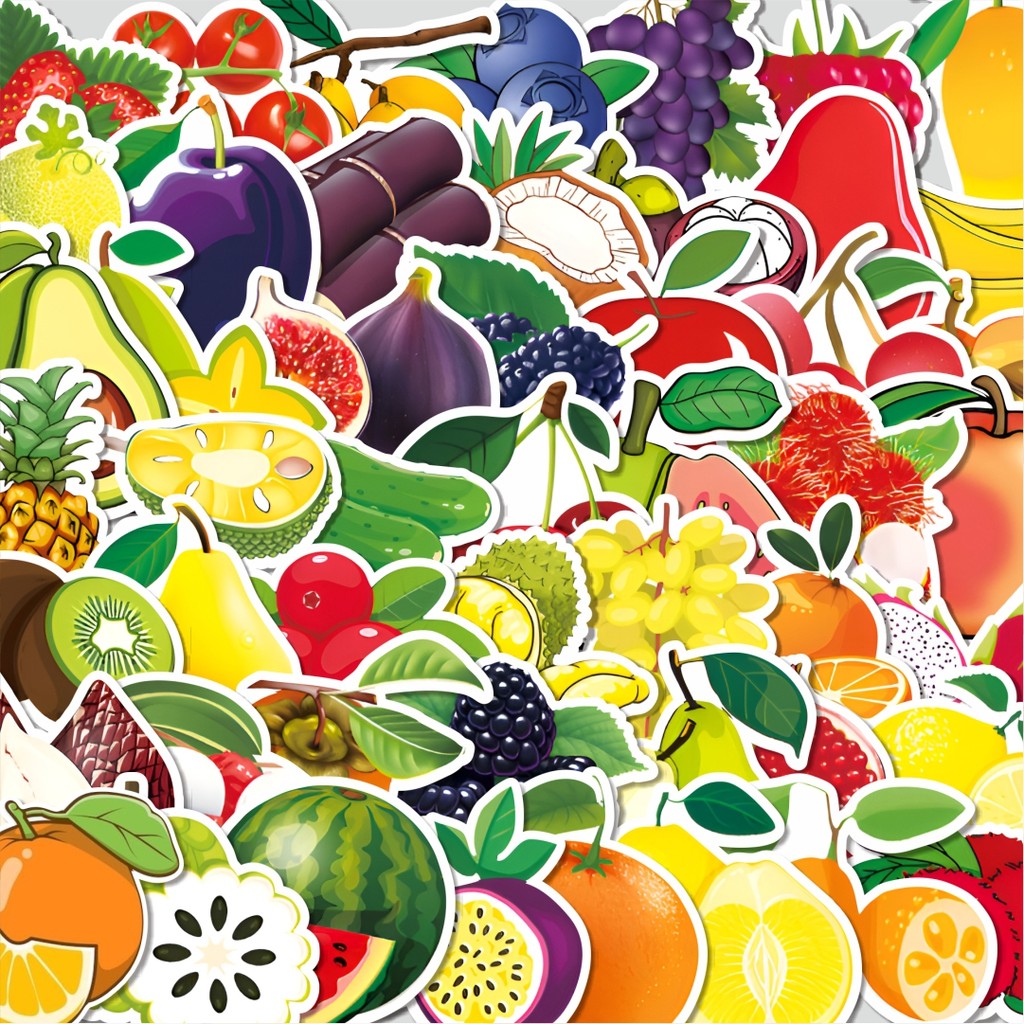 

Stiker Cutting Pack Stiker Mix Fruits [Campuran Buah] Isi 100Pcs Series Aesthetic Lucu Keren Untuk Koper Bahan Vynil
