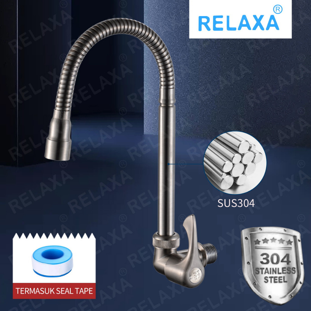 SUS304 Kran Angsa / Keran Wastafel / Keran Cuci Piring Stainless Steel TERMURAH