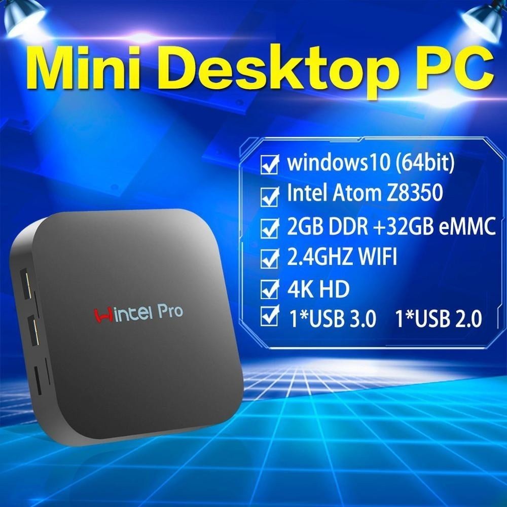WINTEL W8 PRO Mini PC - Intel Atom x5-Z8350 - 2GB-32GB - Windows 10