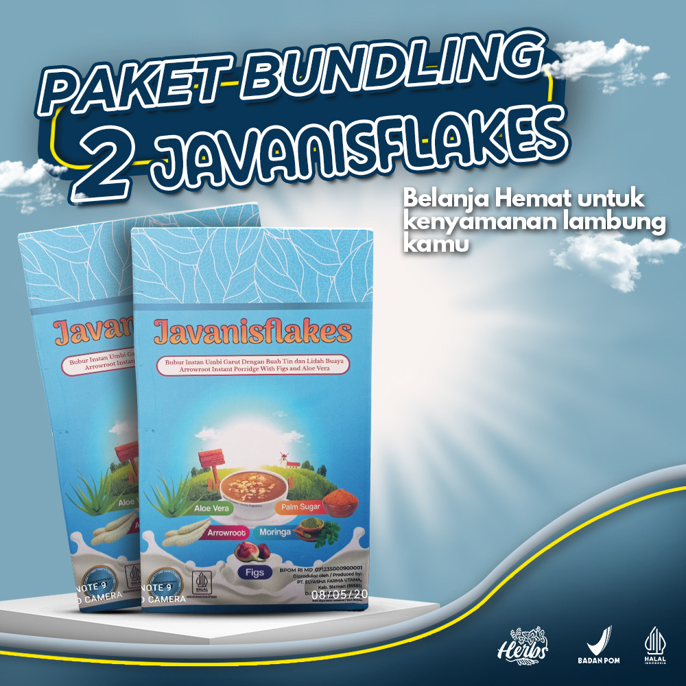 

Javanisflakes Sereal Umbi Pati Garut Atasi Gerd Asam Lambung Maag BPOM & Halal