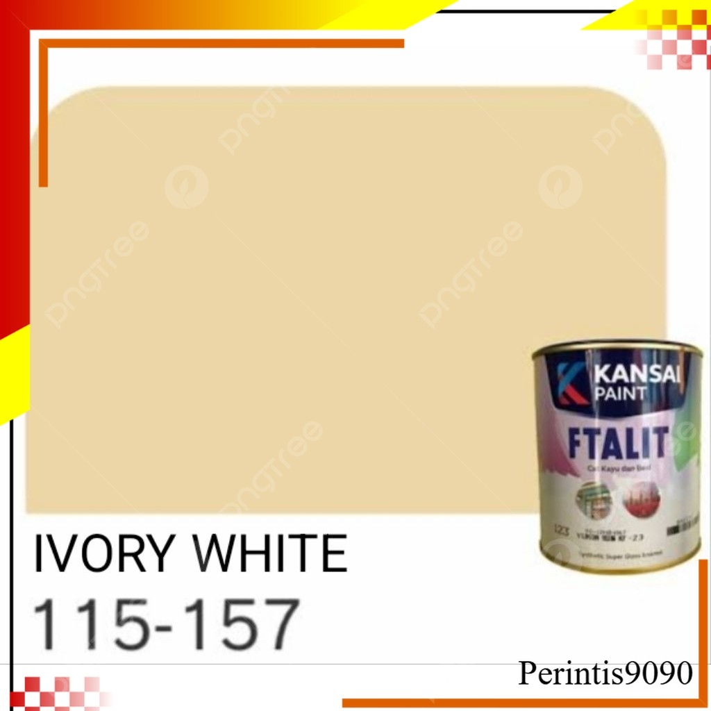 

Cat minyak Ftalit kansai paint 1kg Ivory white 157