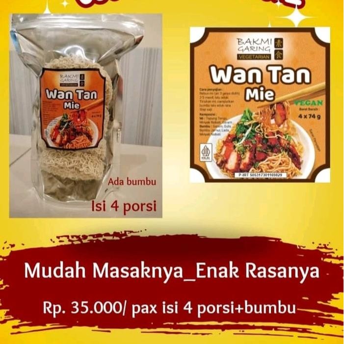 

Wan tan mie Instan Vegetarian Noodles Food