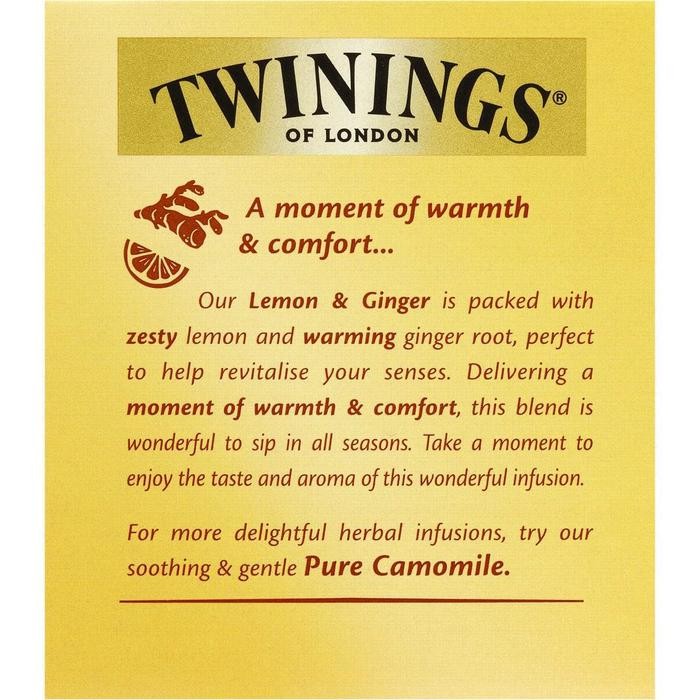 

Twinings Lemon & Ginger Tea Bags 10pk Australia