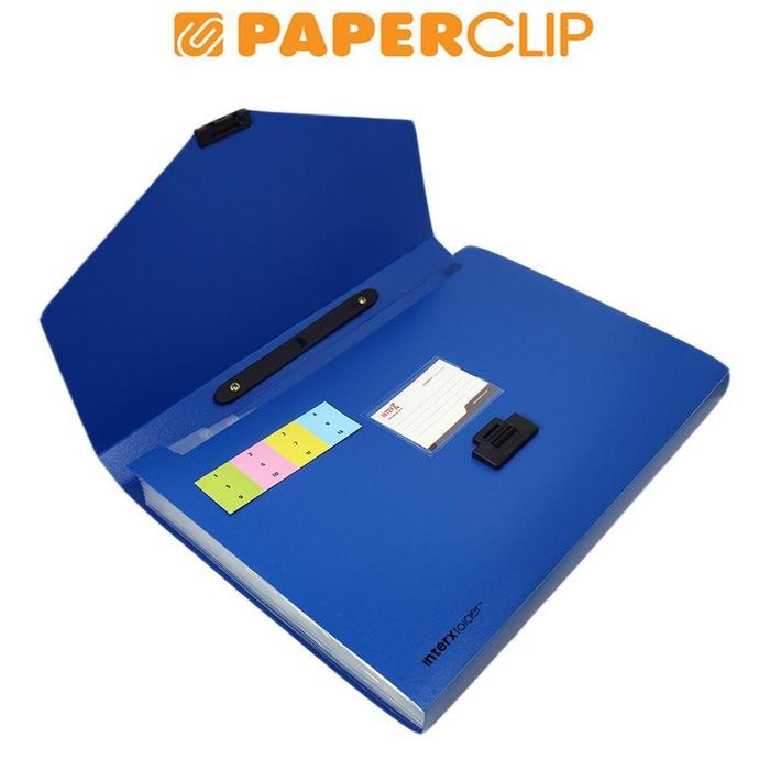 

EXPANDING FILE HANDLE INTERX EFX100F F4 BLUE