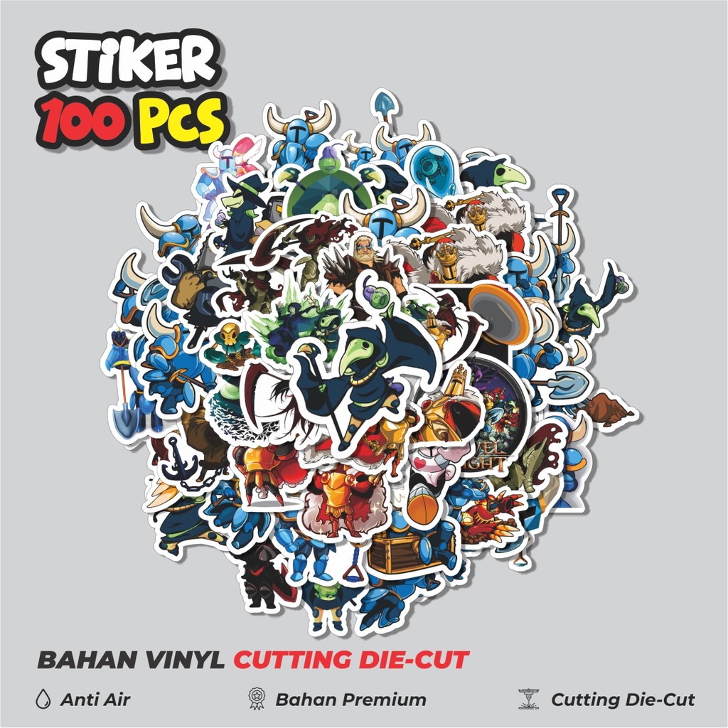 

Terbaru! 50 pcs Stiker GAME SERIES STEAM SHOVEL KNIGHT 2 Dekorasi Lucu Kreatif untuk Notebook, Skateboard, HP