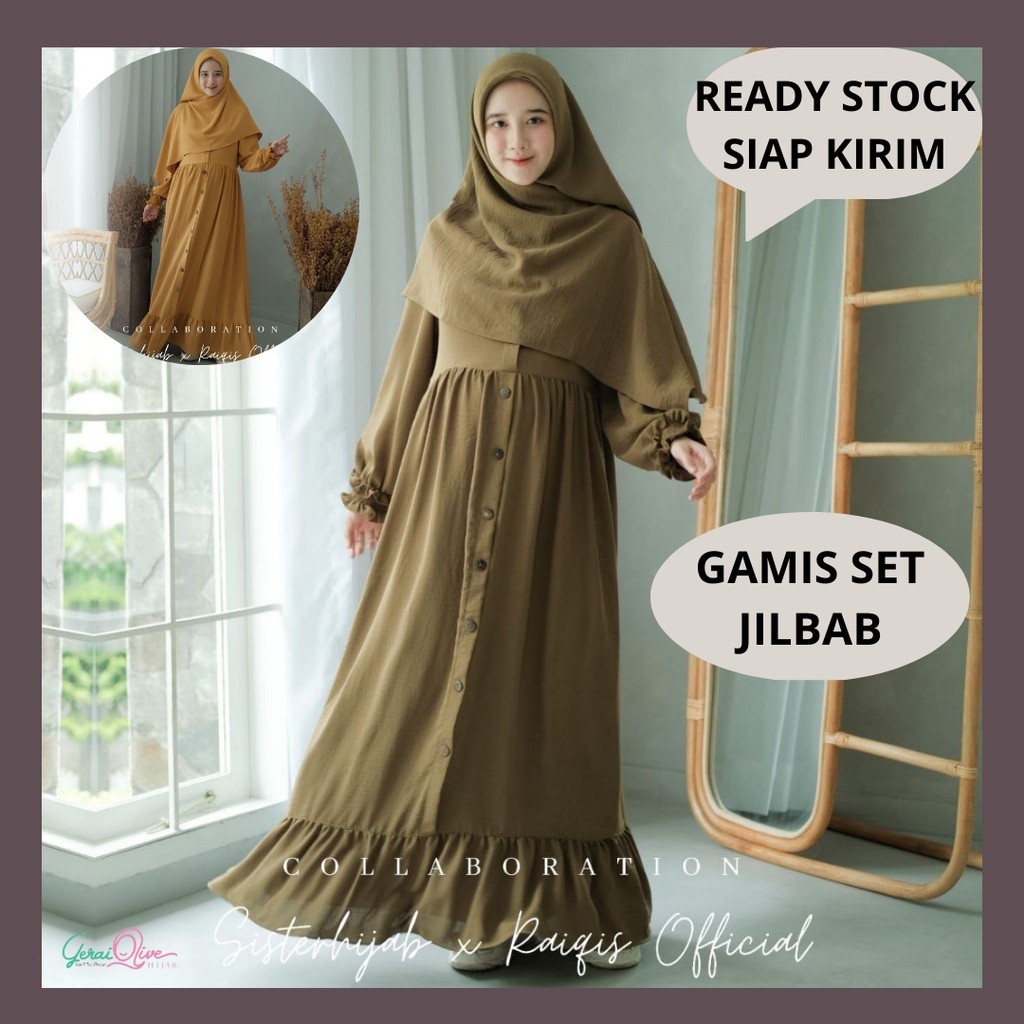 Gamis Rentik Set Bahan Crinckle By Sister Hijab